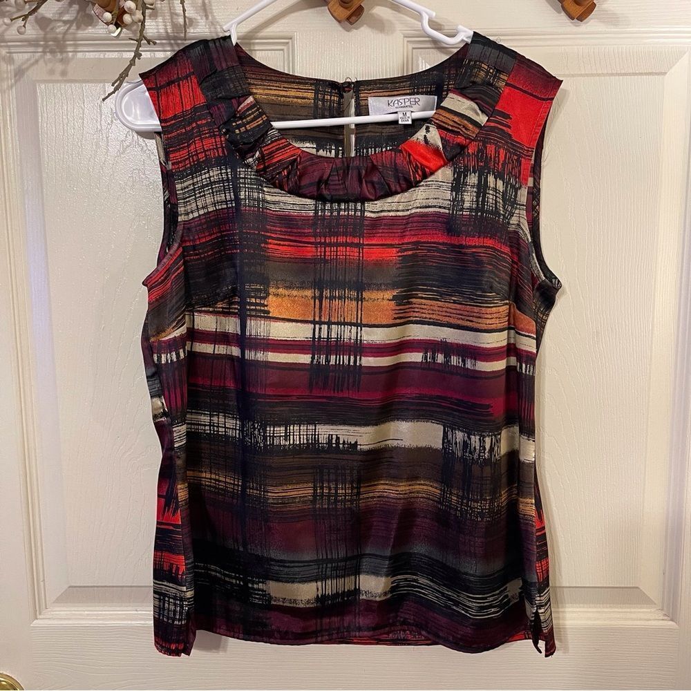 Kasper Women's Multicolor Sleeveless Blouse